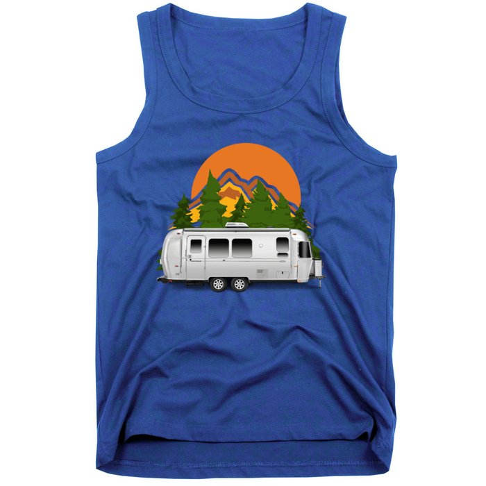 Beautiful Retro Airstream Camping Trailer Tee Dults Gift Tank Top