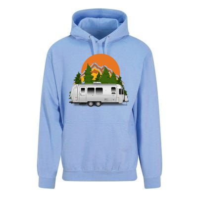 Beautiful Retro Airstream Camping Trailer Tee Dults Gift Unisex Surf Hoodie