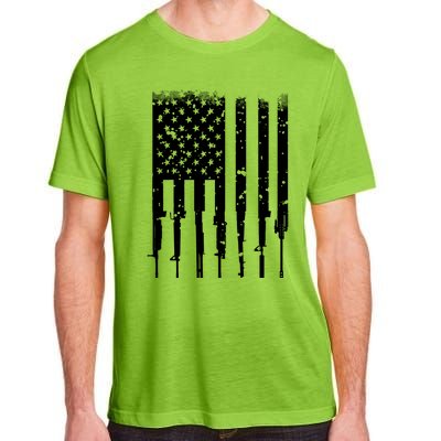 Bullet Riddled American Rifle Flag Adult ChromaSoft Performance T-Shirt