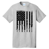 Bullet Riddled American Rifle Flag Tall T-Shirt