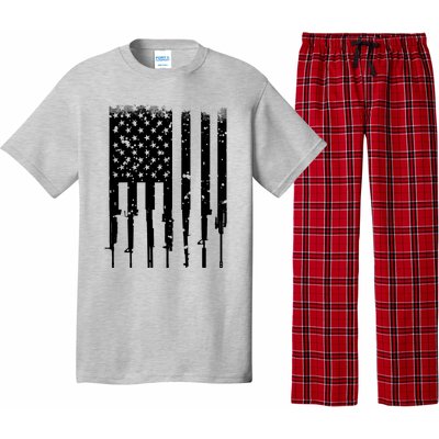 Bullet Riddled American Rifle Flag Pajama Set