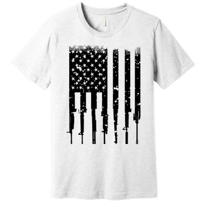 Bullet Riddled American Rifle Flag Premium T-Shirt