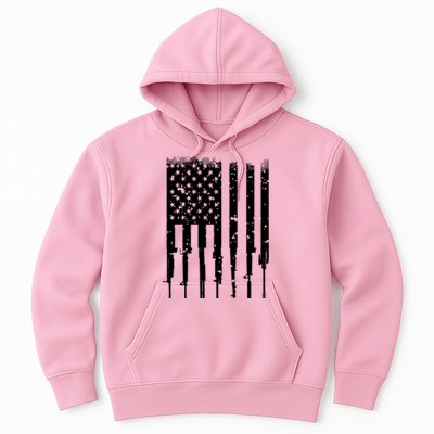 Bullet Riddled American Rifle Flag Hoodie