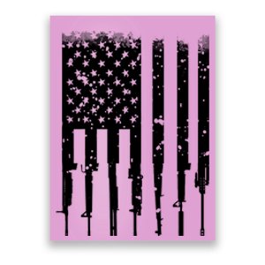 Bullet Riddled American Rifle Flag Poster