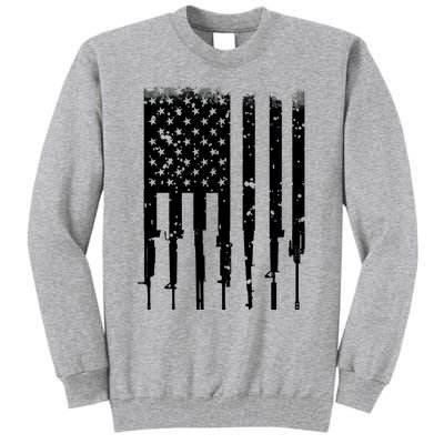 Bullet Riddled American Rifle Flag Tall Sweatshirt