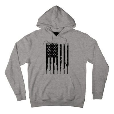 Bullet Riddled American Rifle Flag Tall Hoodie