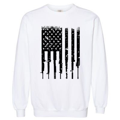 Bullet Riddled American Rifle Flag Garment-Dyed Sweatshirt