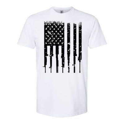 Bullet Riddled American Rifle Flag Softstyle CVC T-Shirt