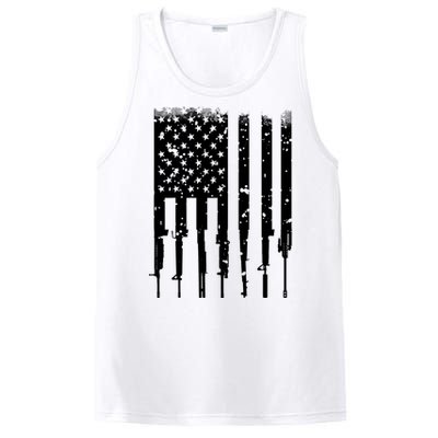 Bullet Riddled American Rifle Flag PosiCharge Competitor Tank