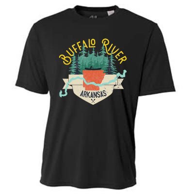 Buffalo River Arkansas National Park River Floating Kayak Cooling Performance Crew T-Shirt