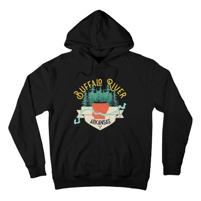 Buffalo River Arkansas National Park River Floating Kayak Hoodie