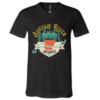 Buffalo River Arkansas National Park River Floating Kayak V-Neck T-Shirt