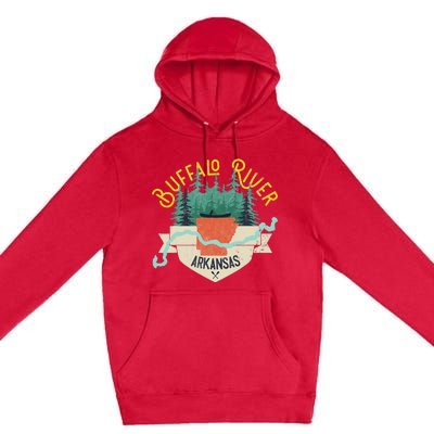 Buffalo River Arkansas National Park River Floating Kayak Premium Pullover Hoodie