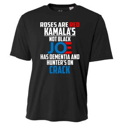 Biden Roses Are Red Kamala Not Black Joe Cooling Performance Crew T-Shirt