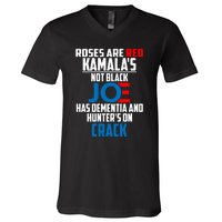 Biden Roses Are Red Kamala Not Black Joe V-Neck T-Shirt