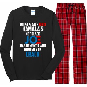 Biden Roses Are Red Kamala Not Black Joe Long Sleeve Pajama Set