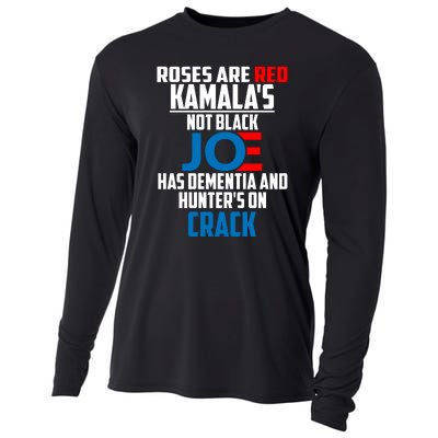 Biden Roses Are Red Kamala Not Black Joe Cooling Performance Long Sleeve Crew