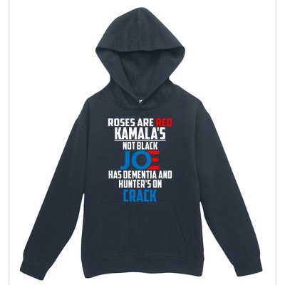 Biden Roses Are Red Kamala Not Black Joe Urban Pullover Hoodie