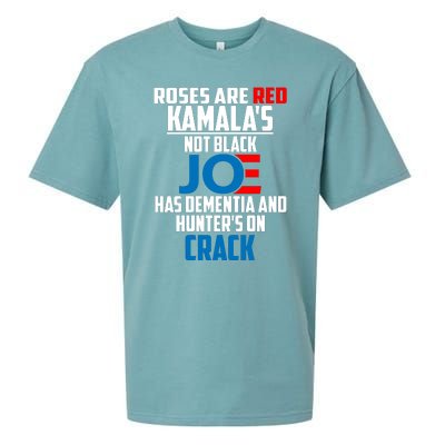 Biden Roses Are Red Kamala Not Black Joe Sueded Cloud Jersey T-Shirt