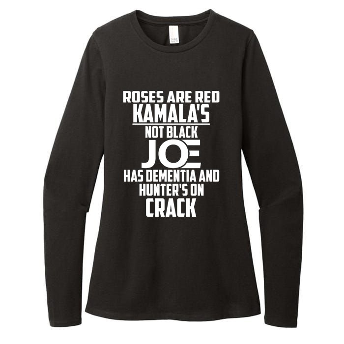 Biden Roses Are Red Kamala Not Black Joe Womens CVC Long Sleeve Shirt