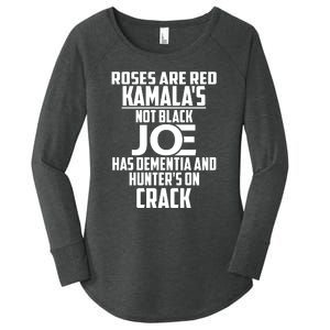 Biden Roses Are Red Kamala Not Black Joe Women's Perfect Tri Tunic Long Sleeve Shirt