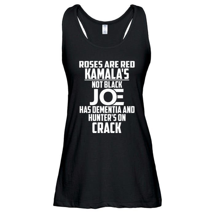 Biden Roses Are Red Kamala Not Black Joe Ladies Essential Flowy Tank