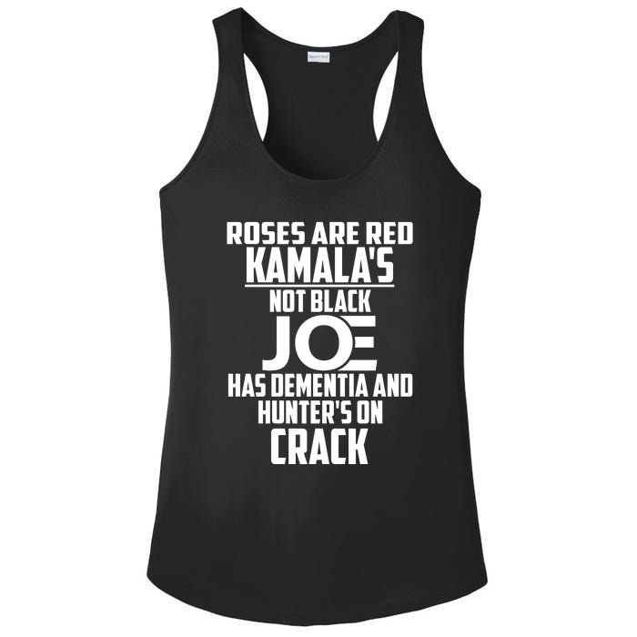 Biden Roses Are Red Kamala Not Black Joe Ladies PosiCharge Competitor Racerback Tank