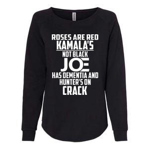 Biden Roses Are Red Kamala Not Black Joe Womens California Wash Sweatshirt