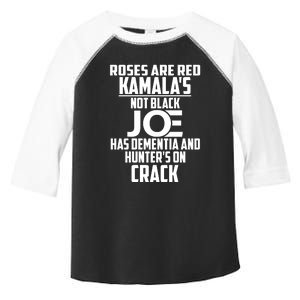 Biden Roses Are Red Kamala Not Black Joe Toddler Fine Jersey T-Shirt