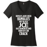 Biden Roses Are Red Kamala Not Black Joe Women's V-Neck T-Shirt