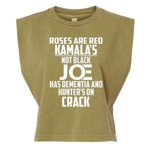 Biden Roses Are Red Kamala Not Black Joe Garment-Dyed Women's Muscle Tee