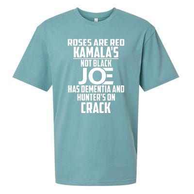 Biden Roses Are Red Kamala Not Black Joe Sueded Cloud Jersey T-Shirt