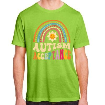 Boho Rainbow Acceptance Special Education Teacher Gift Autism Awareness Adult ChromaSoft Performance T-Shirt