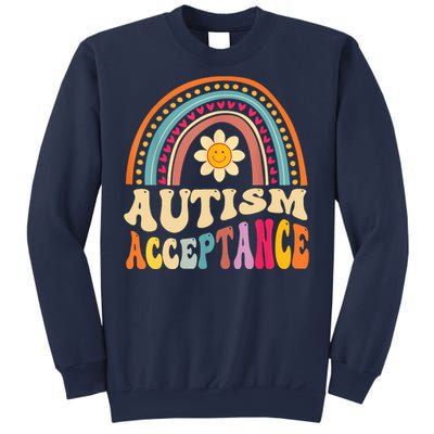 Boho Rainbow Acceptance Special Education Teacher Gift Autism Awareness Sweatshirt