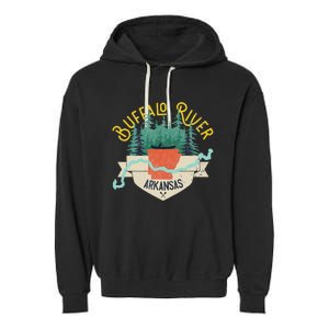 Buffalo River Arkansas National Park River Garment-Dyed Fleece Hoodie