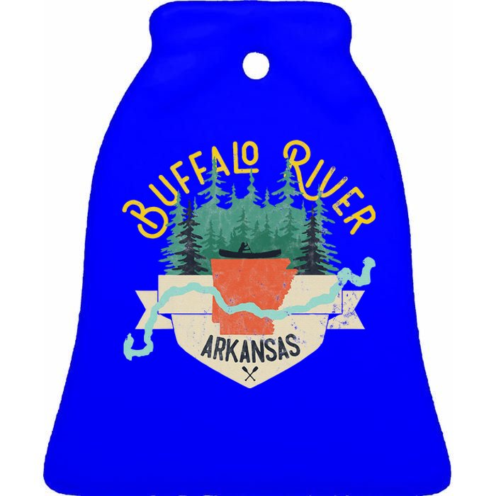 Buffalo River Arkansas National Park River Ceramic Bell Ornament