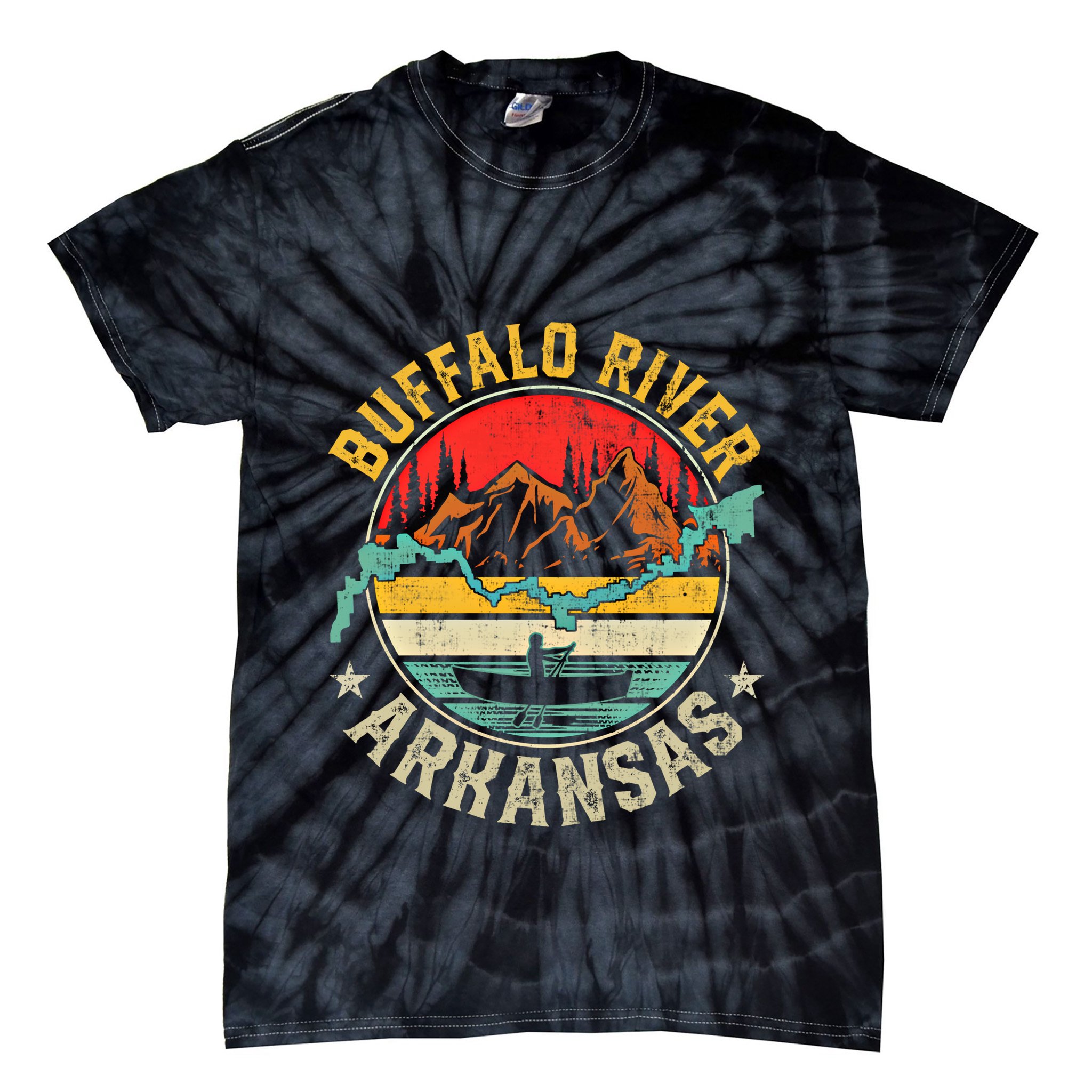 Buffalo River Arkansas National Park River Floating Kayak Cute Gift Tie-Dye T-Shirt