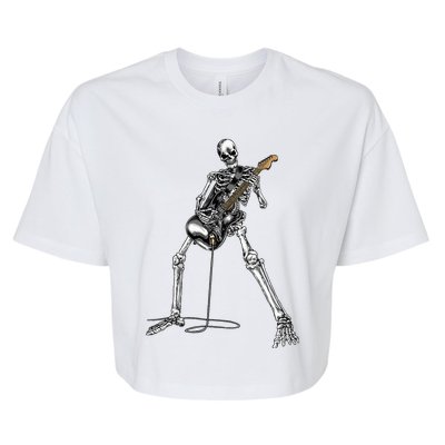 Band Rock And Roll Guitar For Men Band Tee Bella+Canvas Jersey Crop Tee