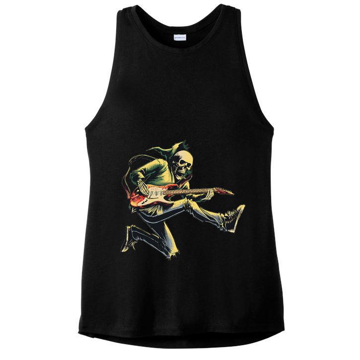 Band Rock And Roll Guitar Band Ladies PosiCharge Tri-Blend Wicking Tank