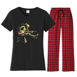 Band Rock And Roll Guitar Band Women's Flannel Pajama Set