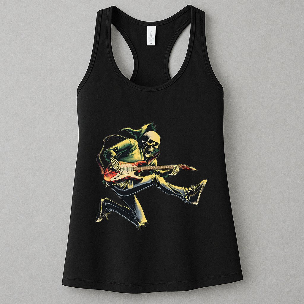 Band Rock And Roll Guitar Band Womens Tank Top