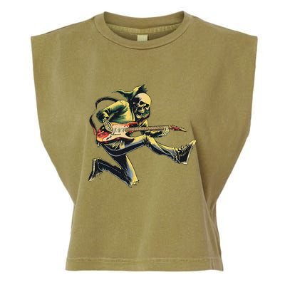 Band Rock And Roll Guitar Band Garment-Dyed Women's Muscle Tee