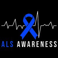 Blue Ribbon ALS Awareness Heartbeat Impact Tech Backpack