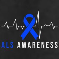 Blue Ribbon ALS Awareness Heartbeat 11oz C Handle Ceramic Mug