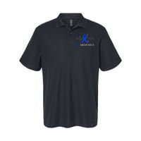 Blue Ribbon ALS Awareness Heartbeat Softstyle Adult Sport Polo