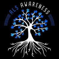 Blue Ribbon ALS Awareness Tree Cooling Performance Crew T-Shirt