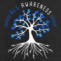 Blue Ribbon ALS Awareness Tree Adult Drive Performance Visor