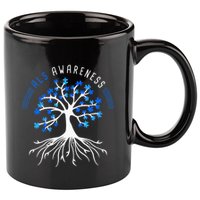 Blue Ribbon ALS Awareness Tree 11oz C Handle Ceramic Mug