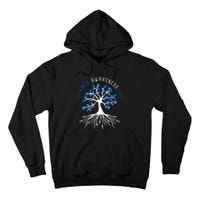 Blue Ribbon ALS Awareness Tree Tall Hoodie