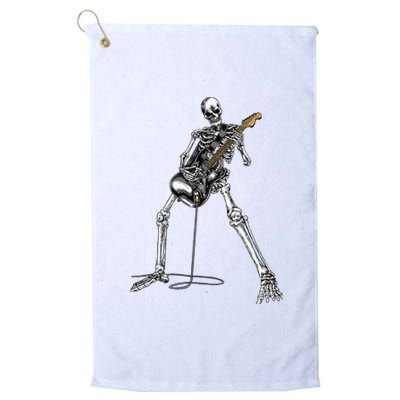 Band Rock And Roll Guitar For Men Band Tee Platinum Collection Golf Towel